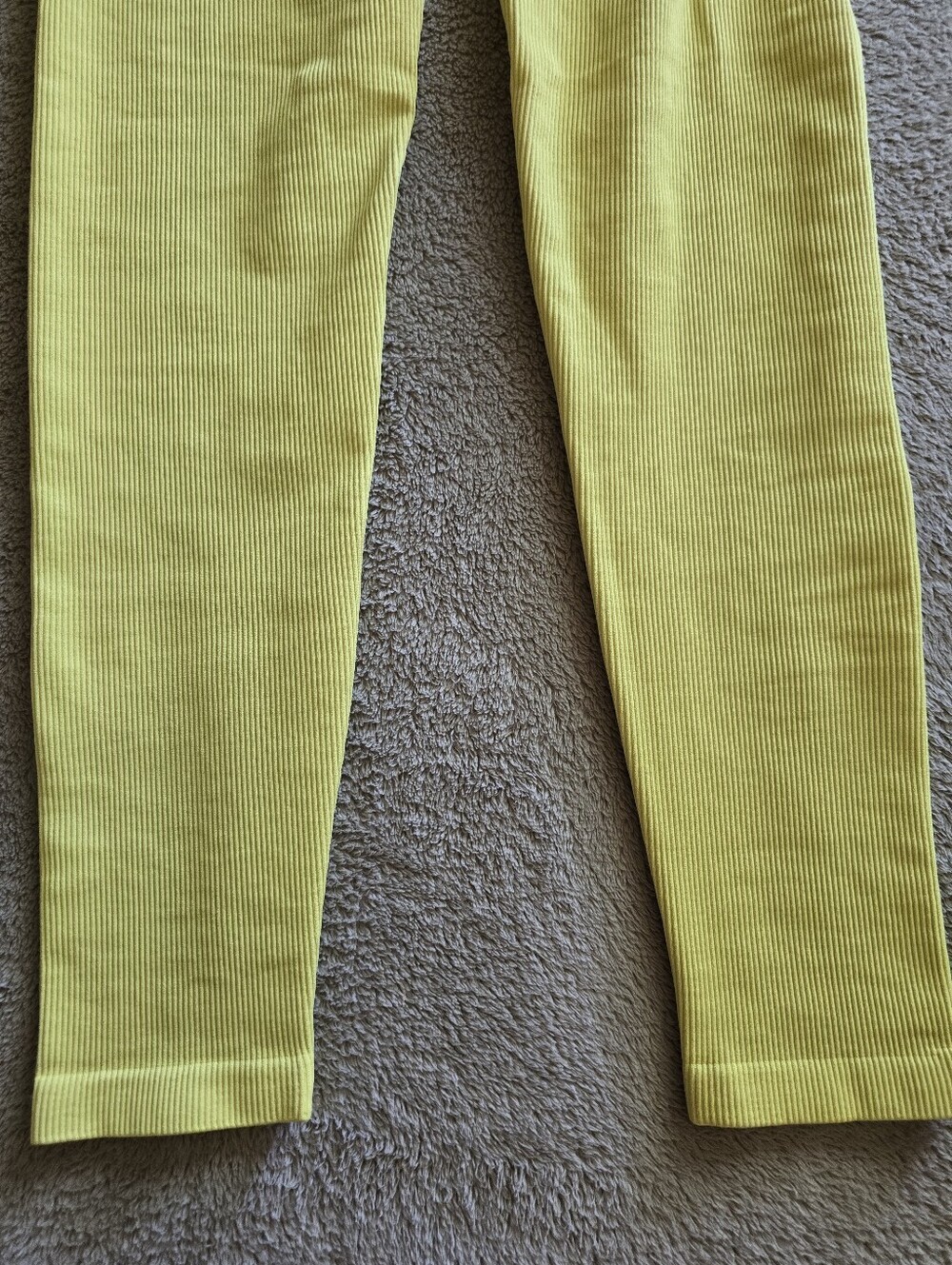 Spiritual Gangster Wrap Front Seamless Ribbed Leggings Bright Yellow Size M/L - Picture 4 of 10